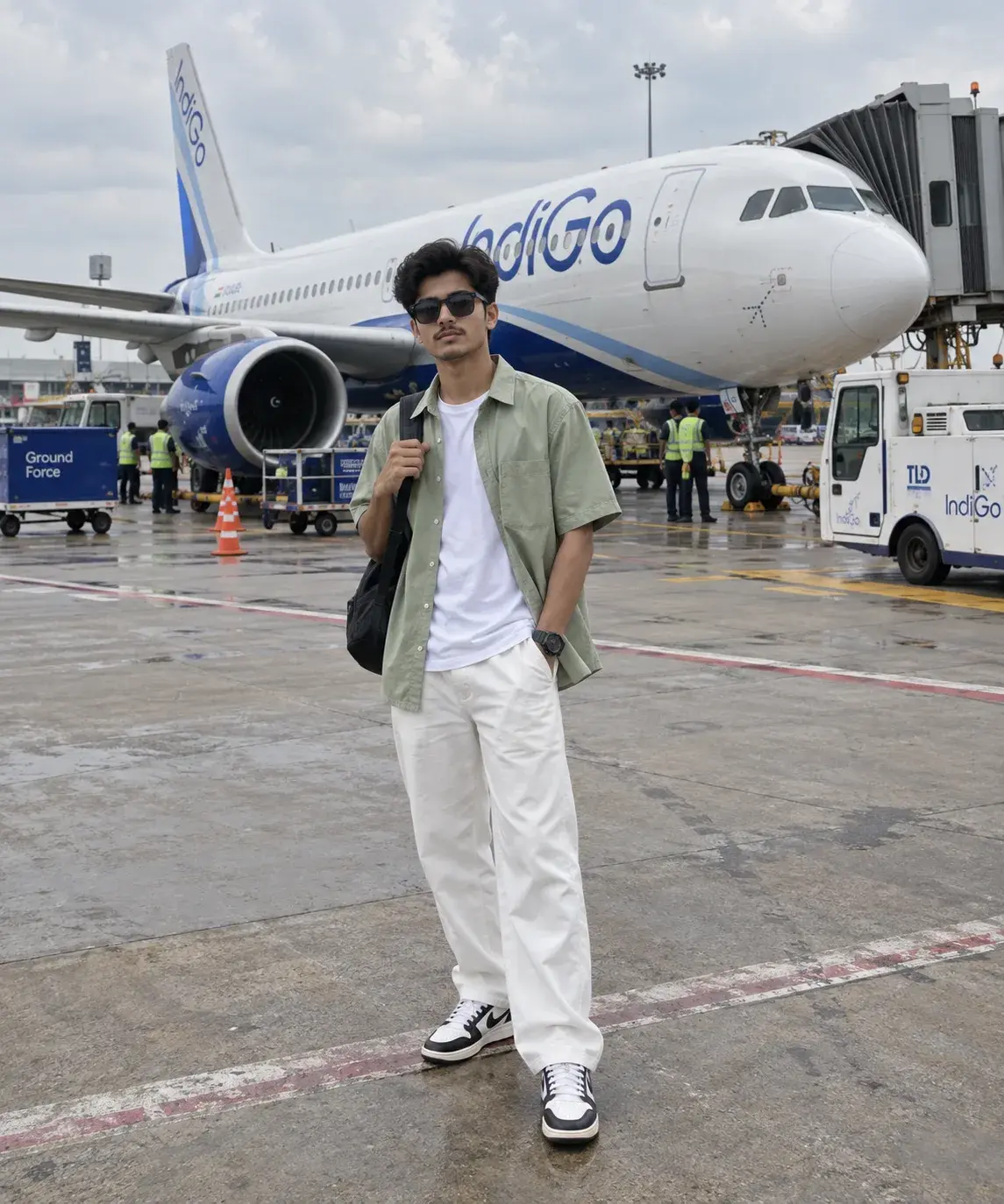 ✈️ Cinematic Airport Portrait — Exact Prompt