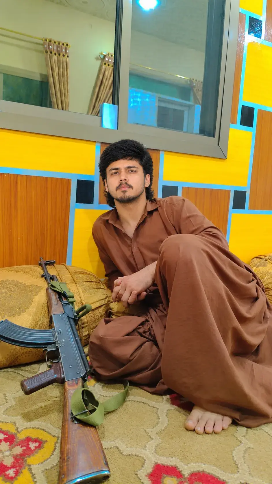 Cinematic Brown Kurta Portrait — Traditional Indoor Portrait