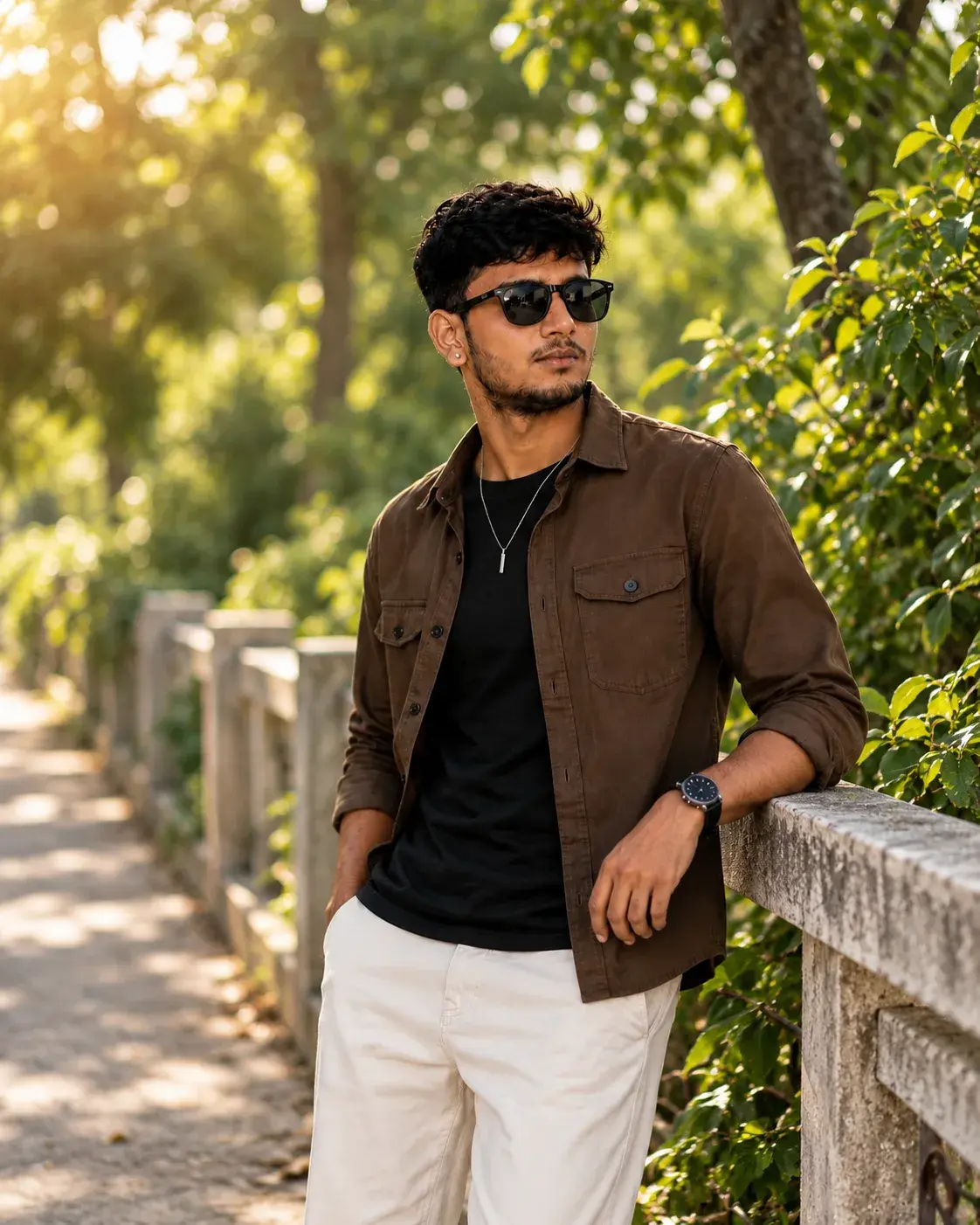 Cinematic Outdoor Portrait — Exact Prompt