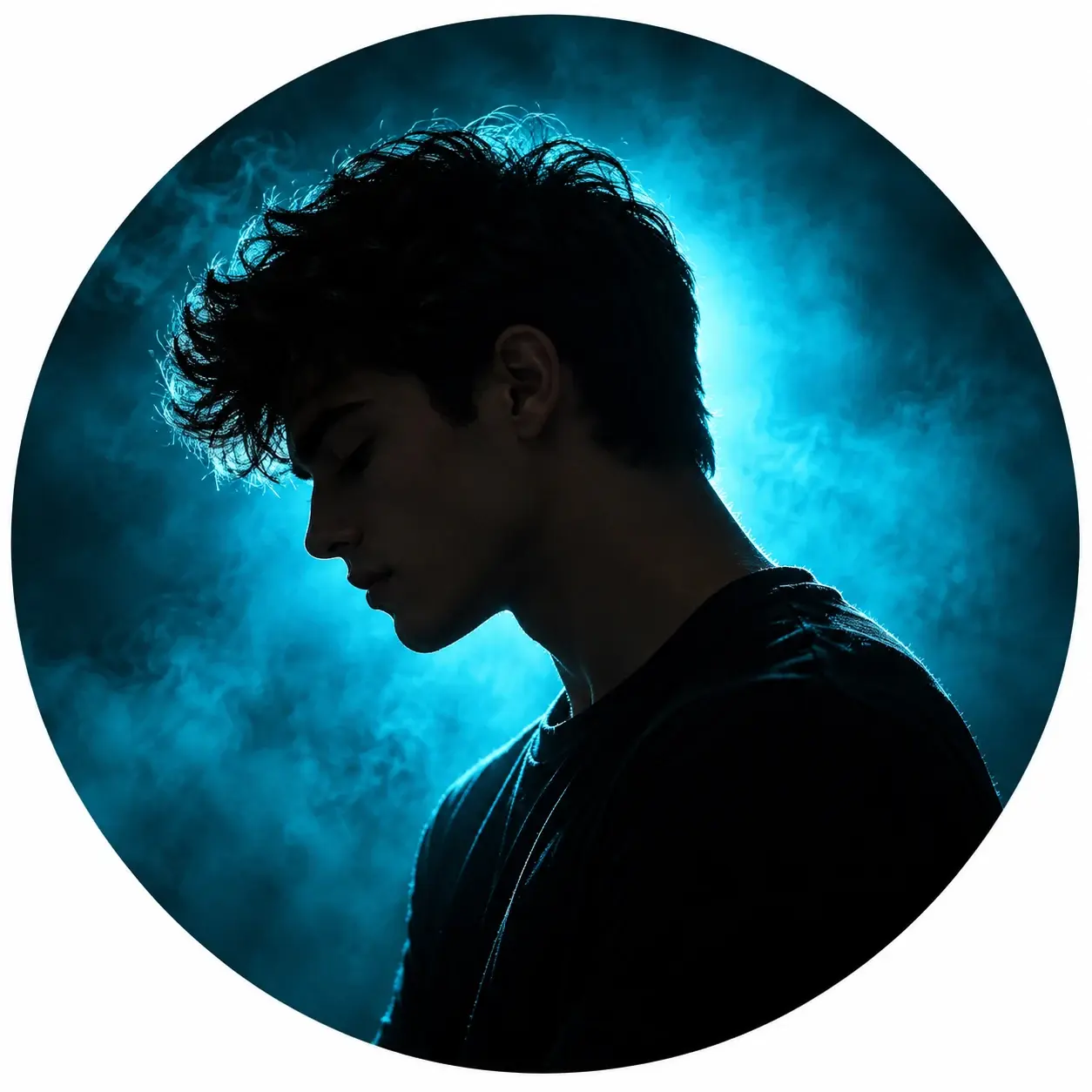 Cinematic Silhouette Profile Picture AI Prompt