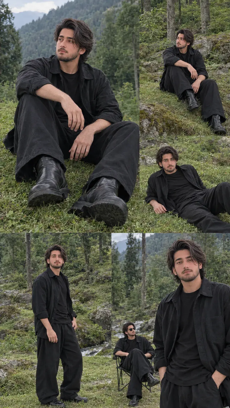 Contemplative Black In The Mountain Meadow