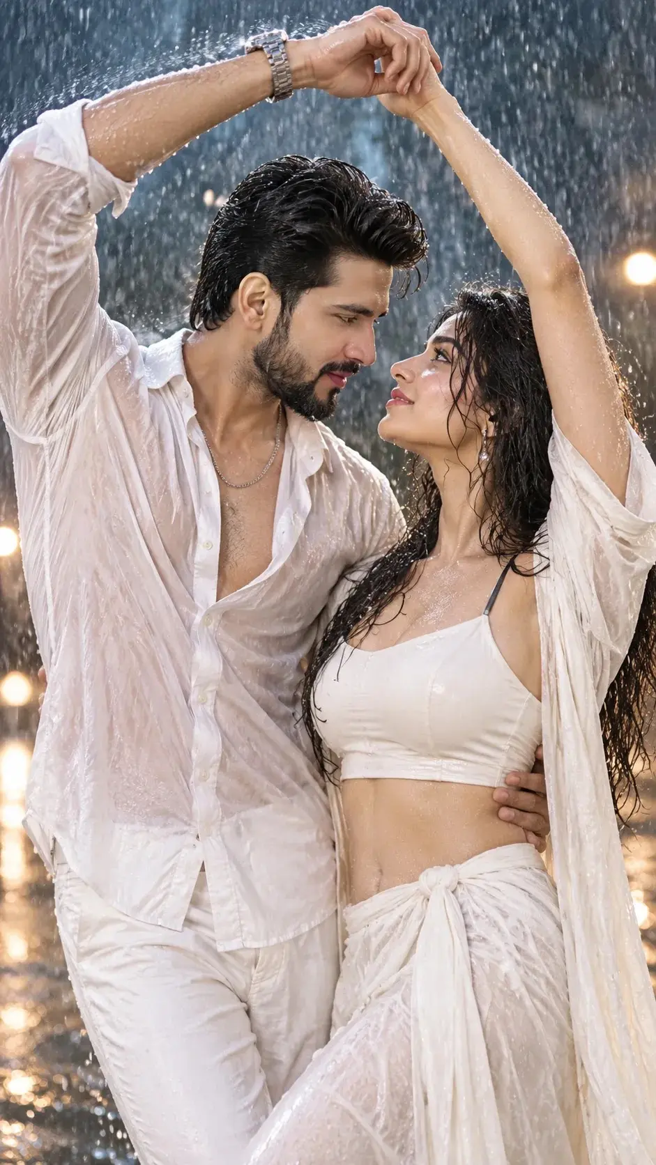 Couple Dance In Heavy Rain