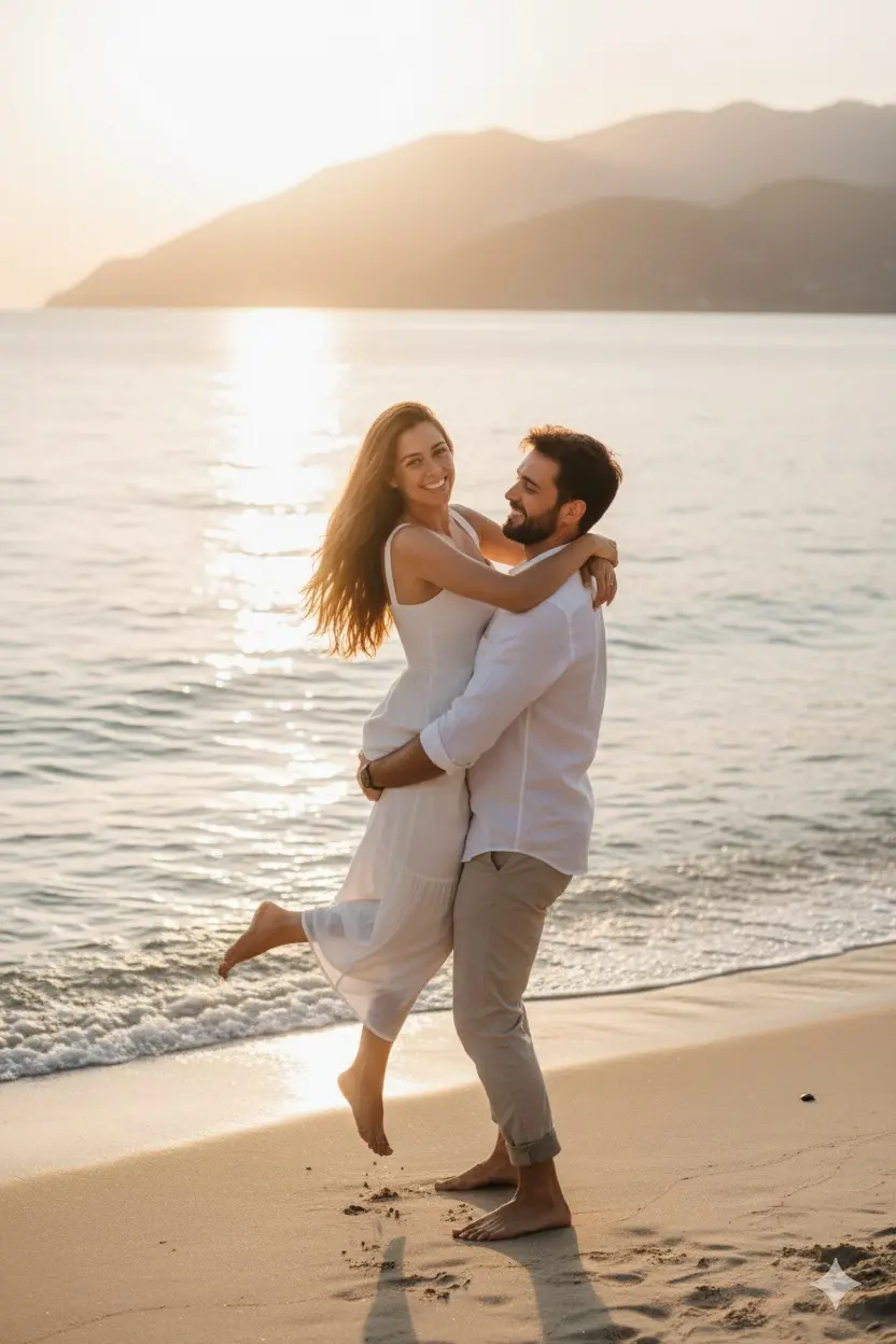 Couple In Beach