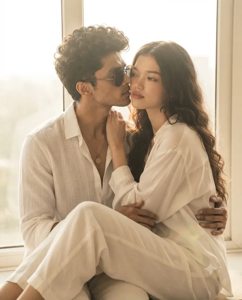Create An Ultra Realistic Cinematic Romantic Couple Portrait