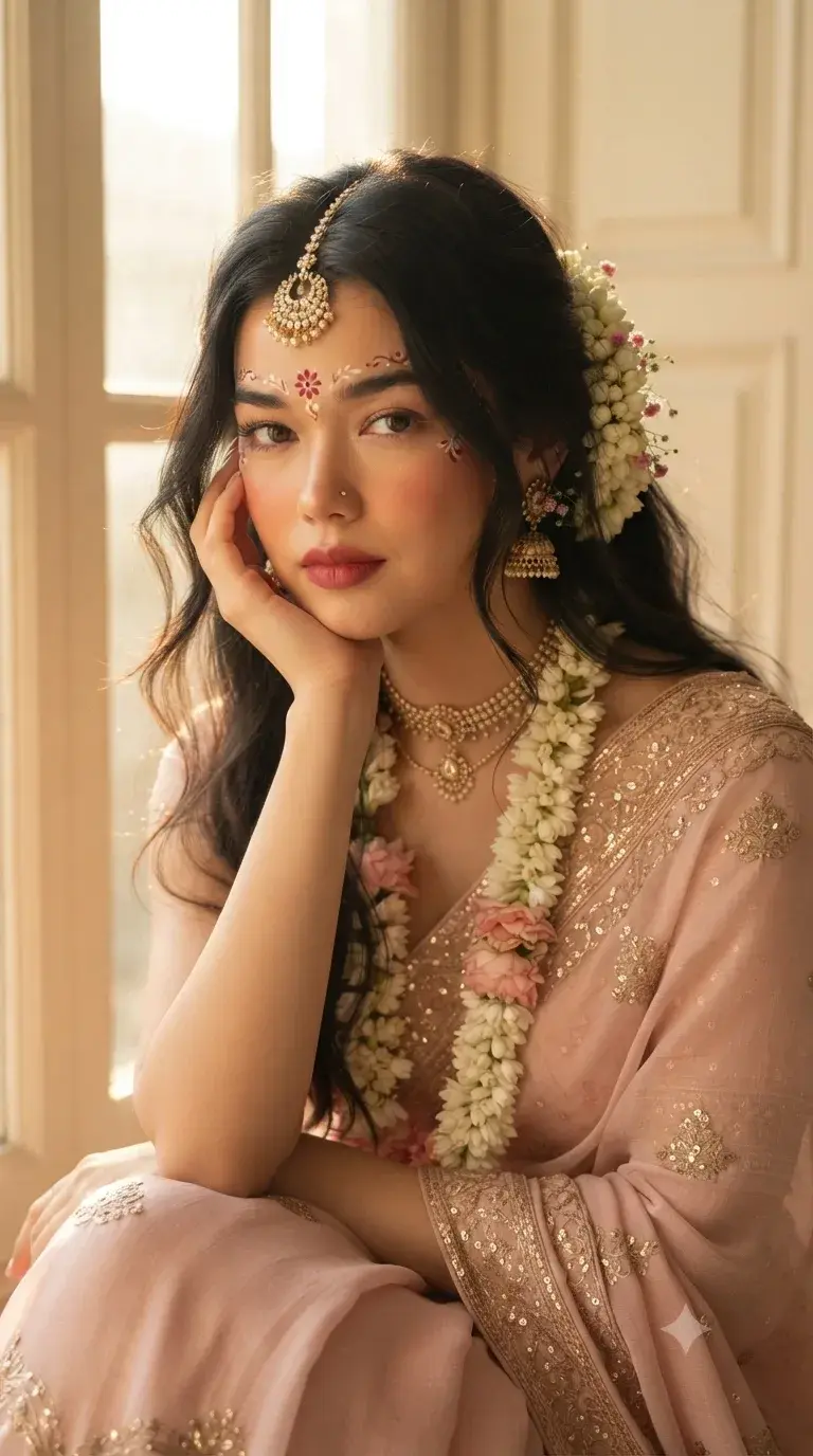 Create An Ultra Realistic Editorial Portrait Of A Young Indian Woman