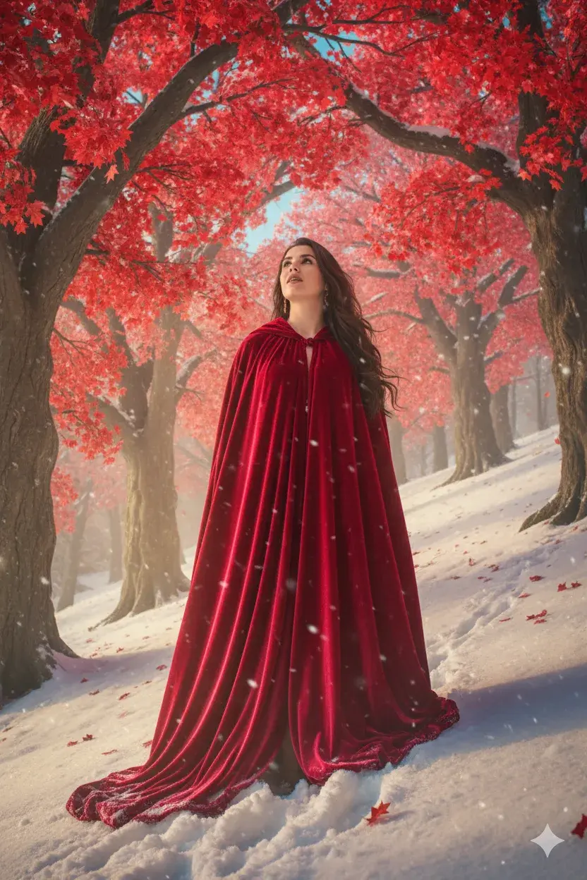 Crimson Silence Festival AI Photo Prompt For Girls