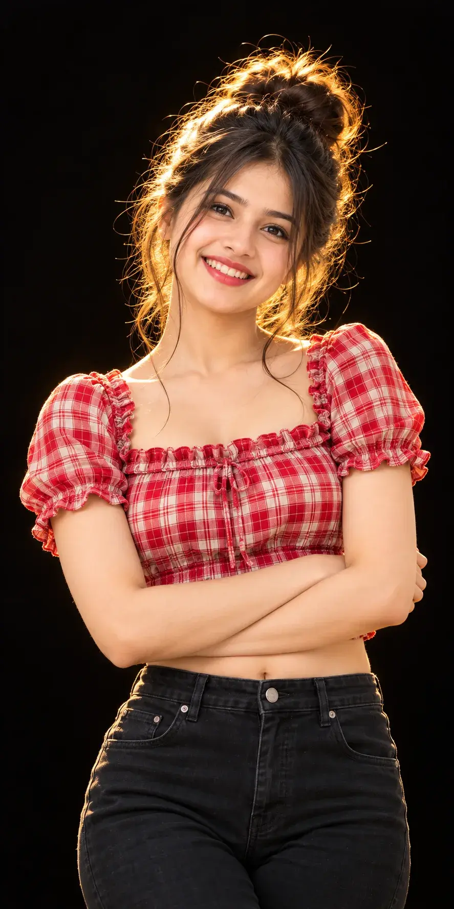 Cute Girl AI Portrait 😍 | Black Background Cinematic Photo Shorts