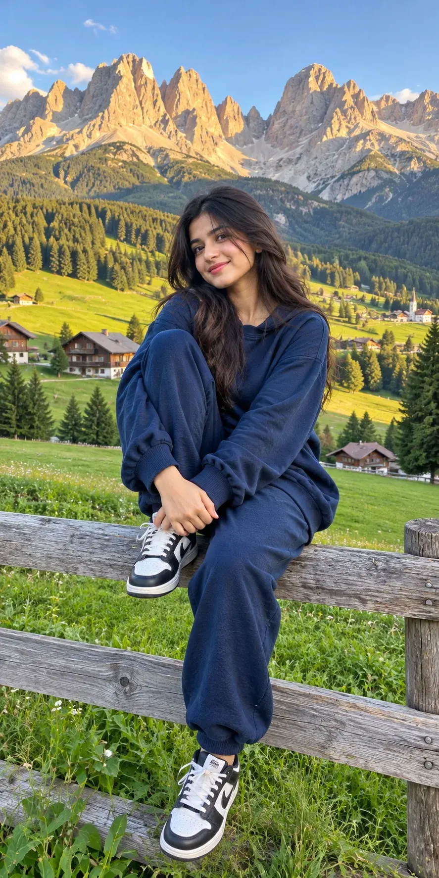 Cute Girl In The Swiss Alps 💙 | Pinterest Aesthetic Outfit Ideas ✨