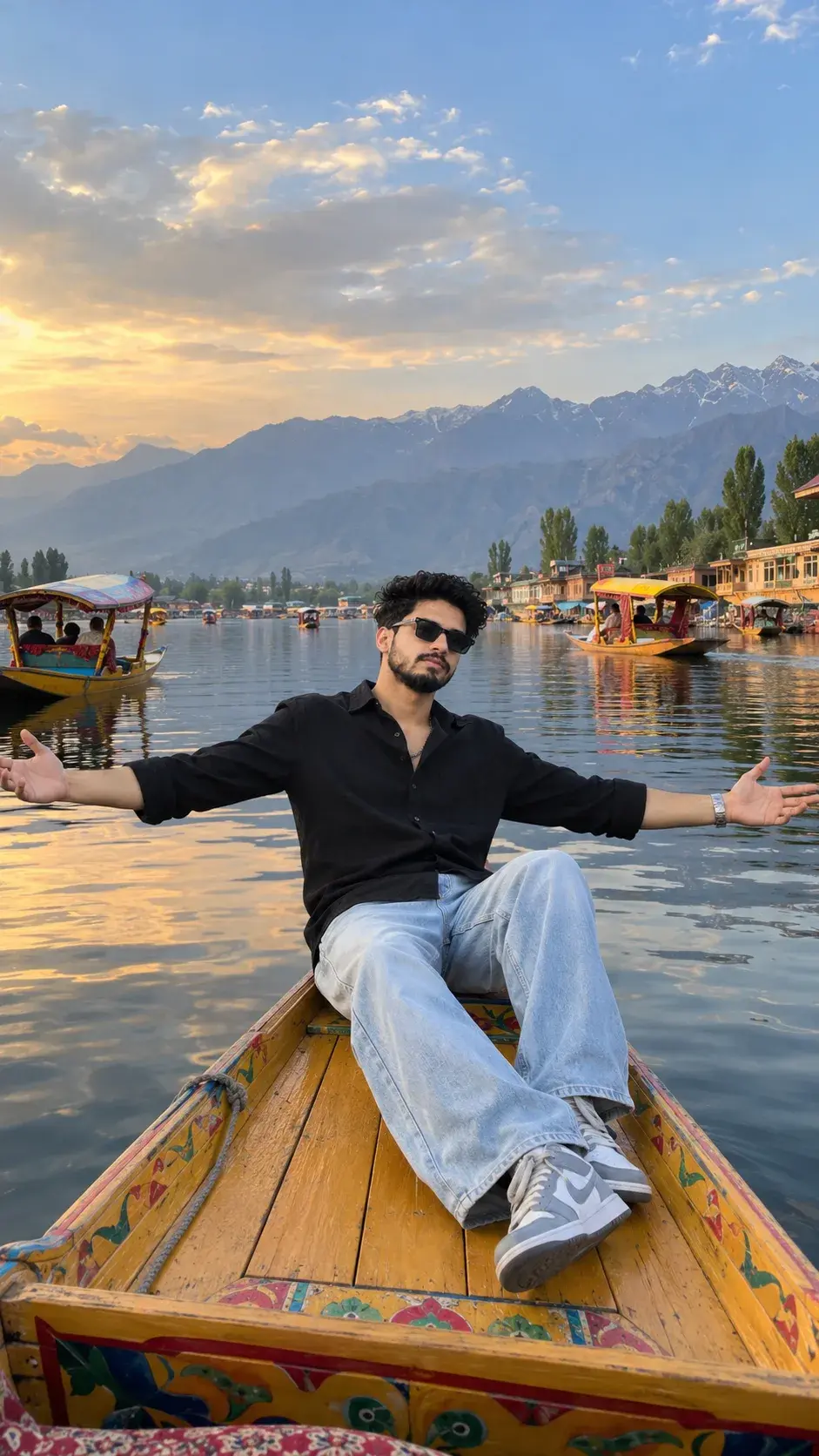 Dal Lake Kashmir Photoshoot | Stylish Men’s Travel Portrait