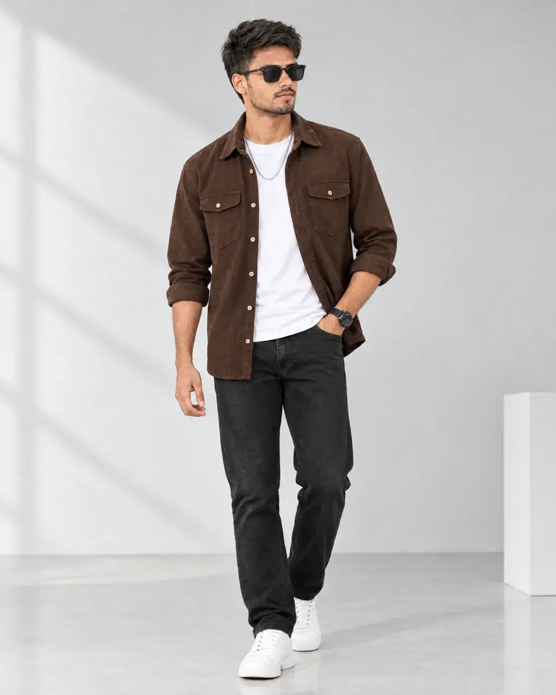 Dark Brown Overshirt Look 🤎 | Minimalist Men’s Fashion