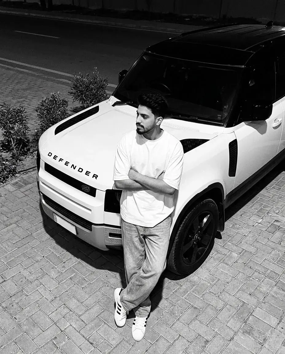 Defender Car Realistic Portrait
