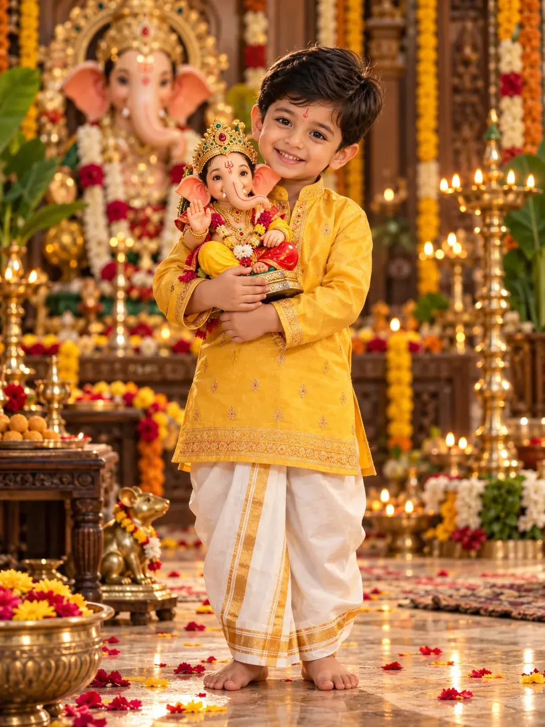 Devotional-Portrait-Boy-Holding-Ganesha-Idol