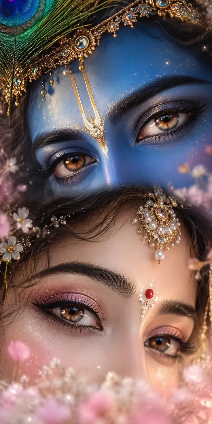 Divine Love — Radha Krishna’s Enchanting Eyes
