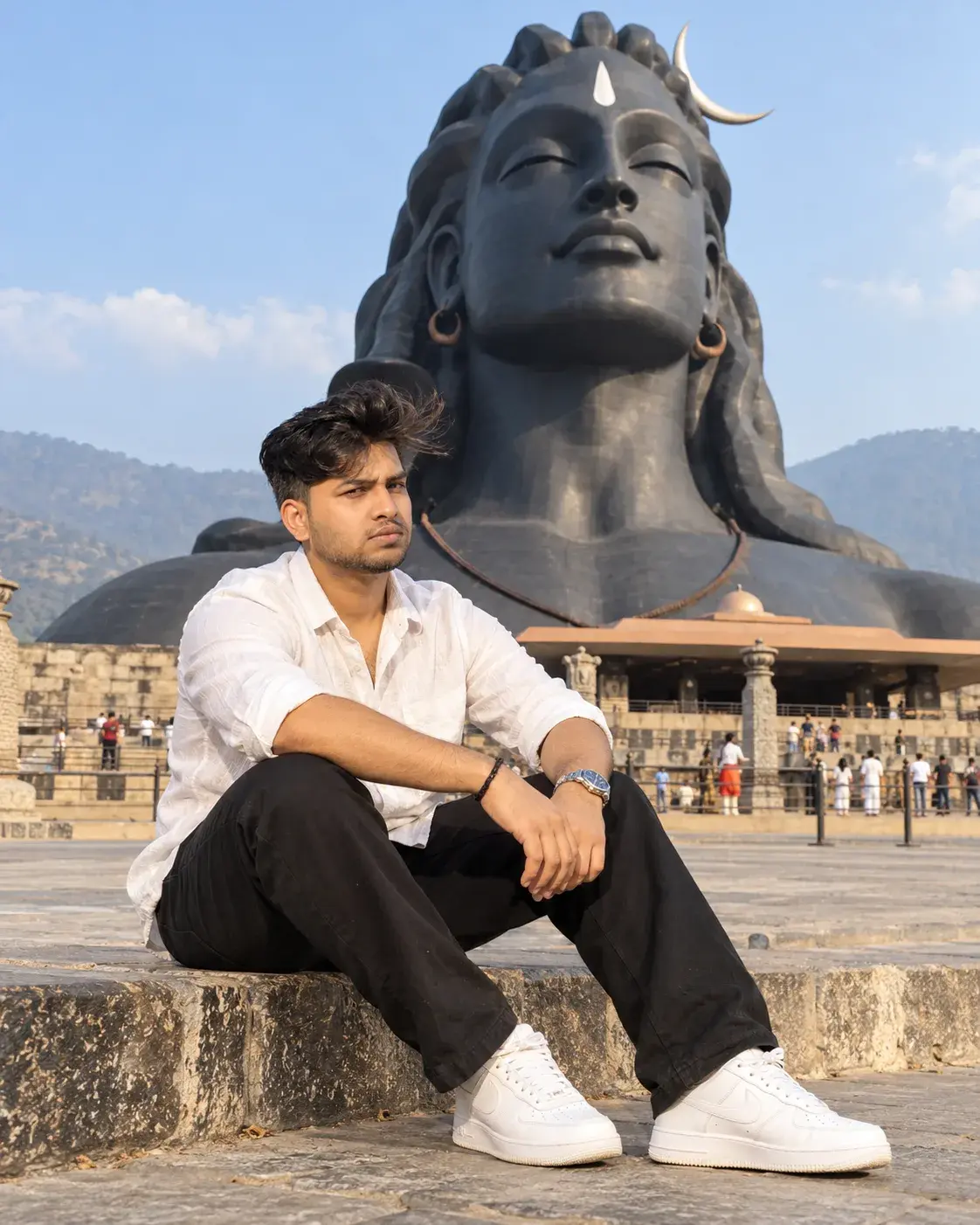 Divine Temple Portrait With Mahadev