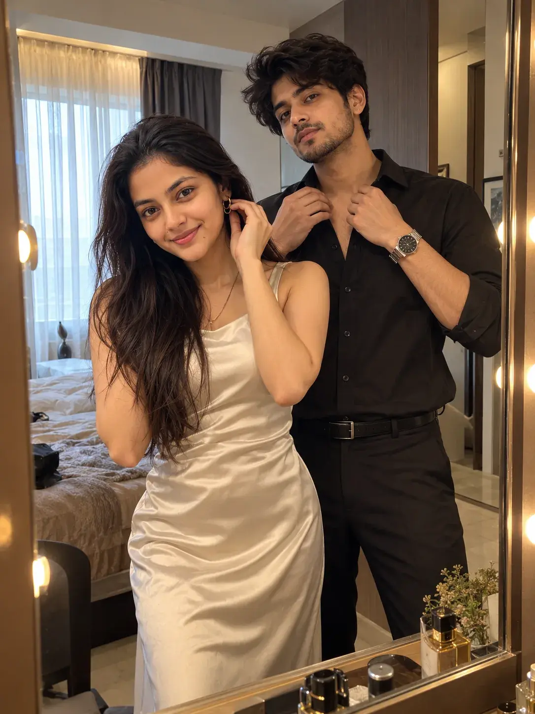 Dressing-Room Couple — Getting Ready