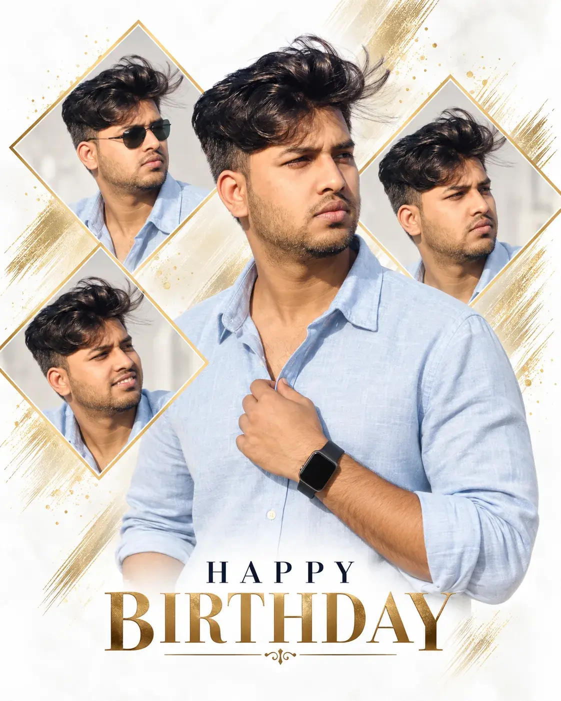 Elegant Birthday Photo Collage