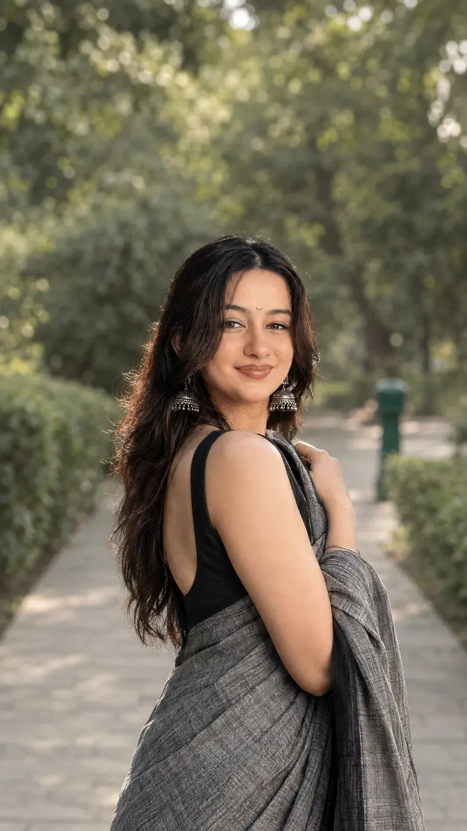 Elegant Outdoor Saree Portrait