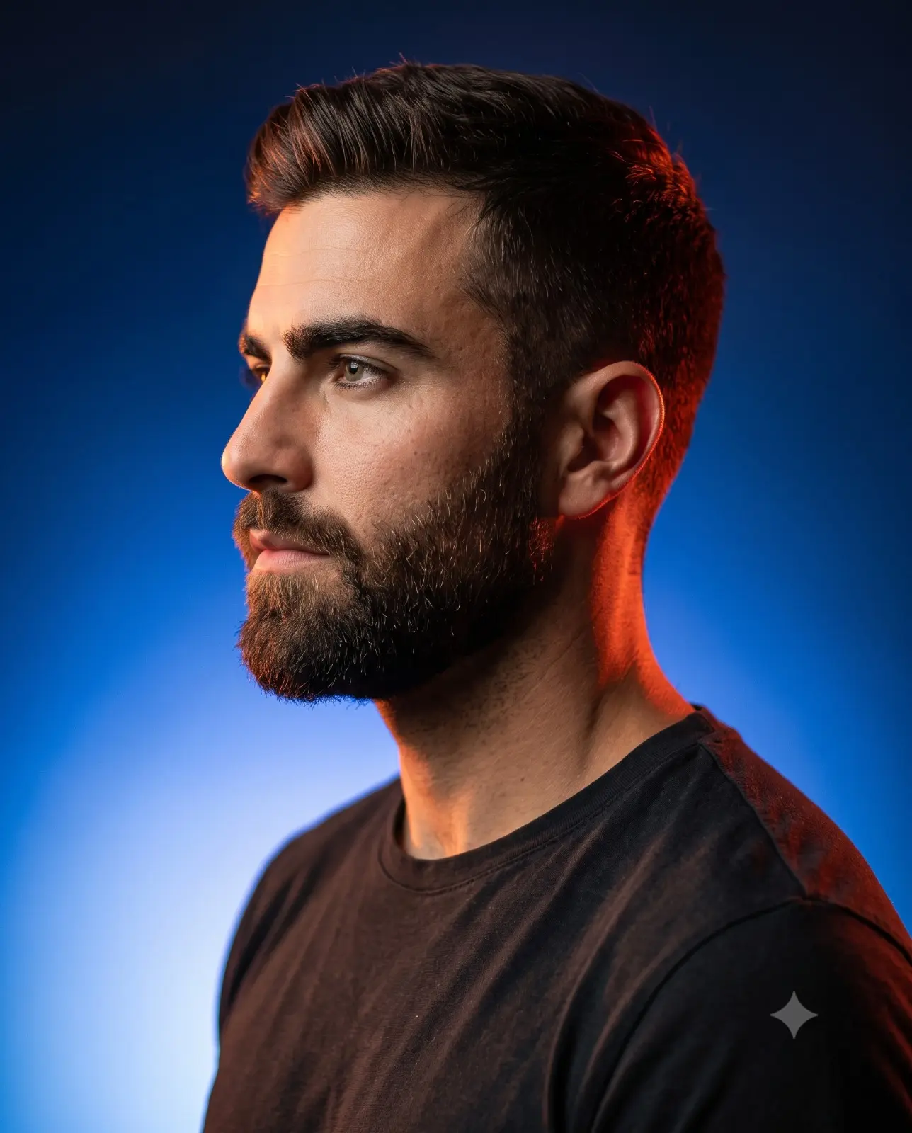 Elegant Side View Portrait Of A Man