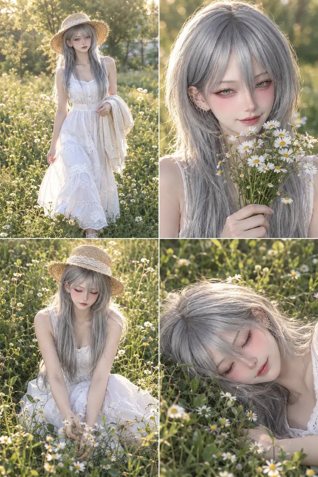 Embracing Nature In A Sunlit Wildflower Meadow 🌼
