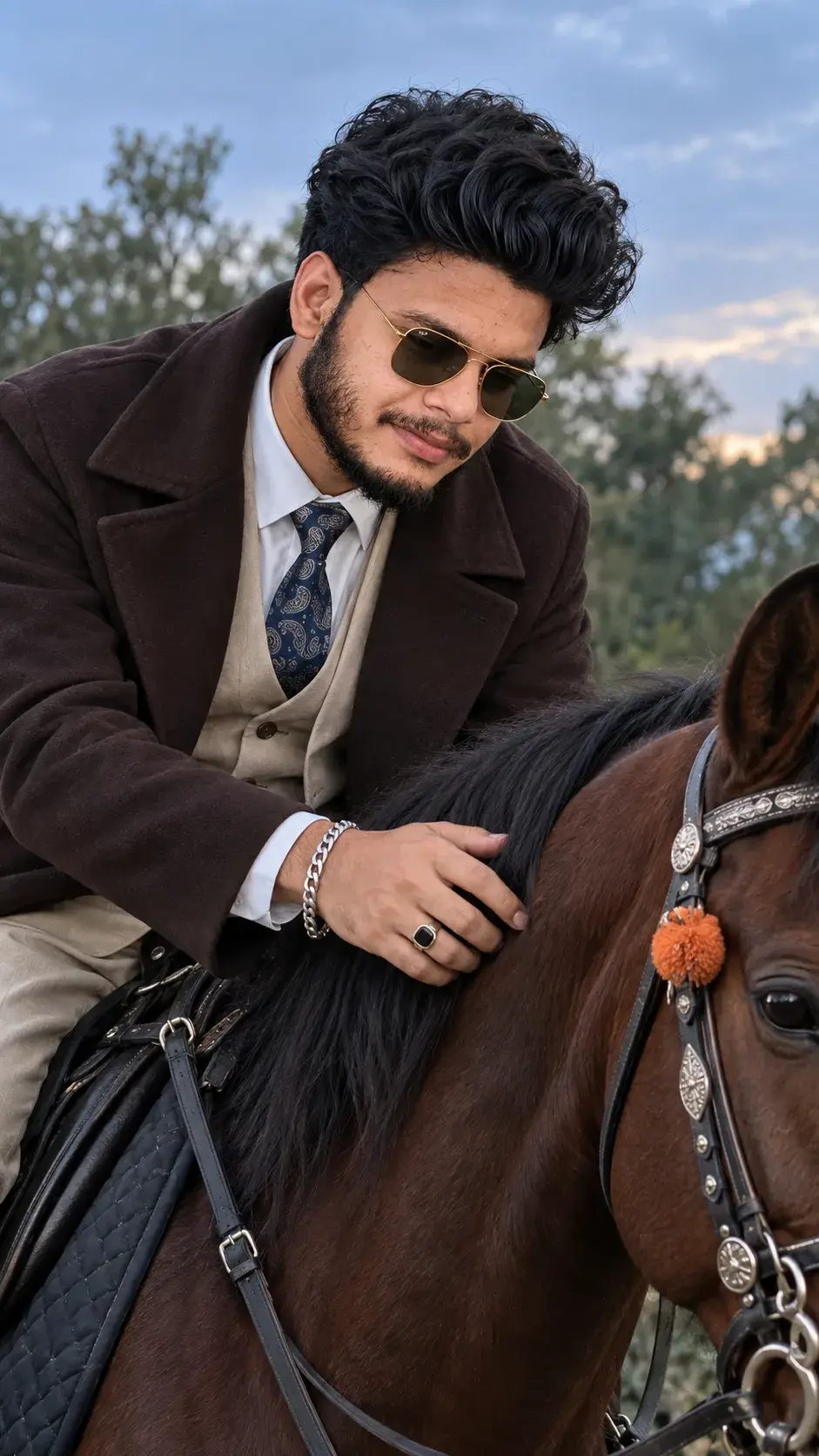 “Equestrian Gentleman — Vintage Rider Portrait”