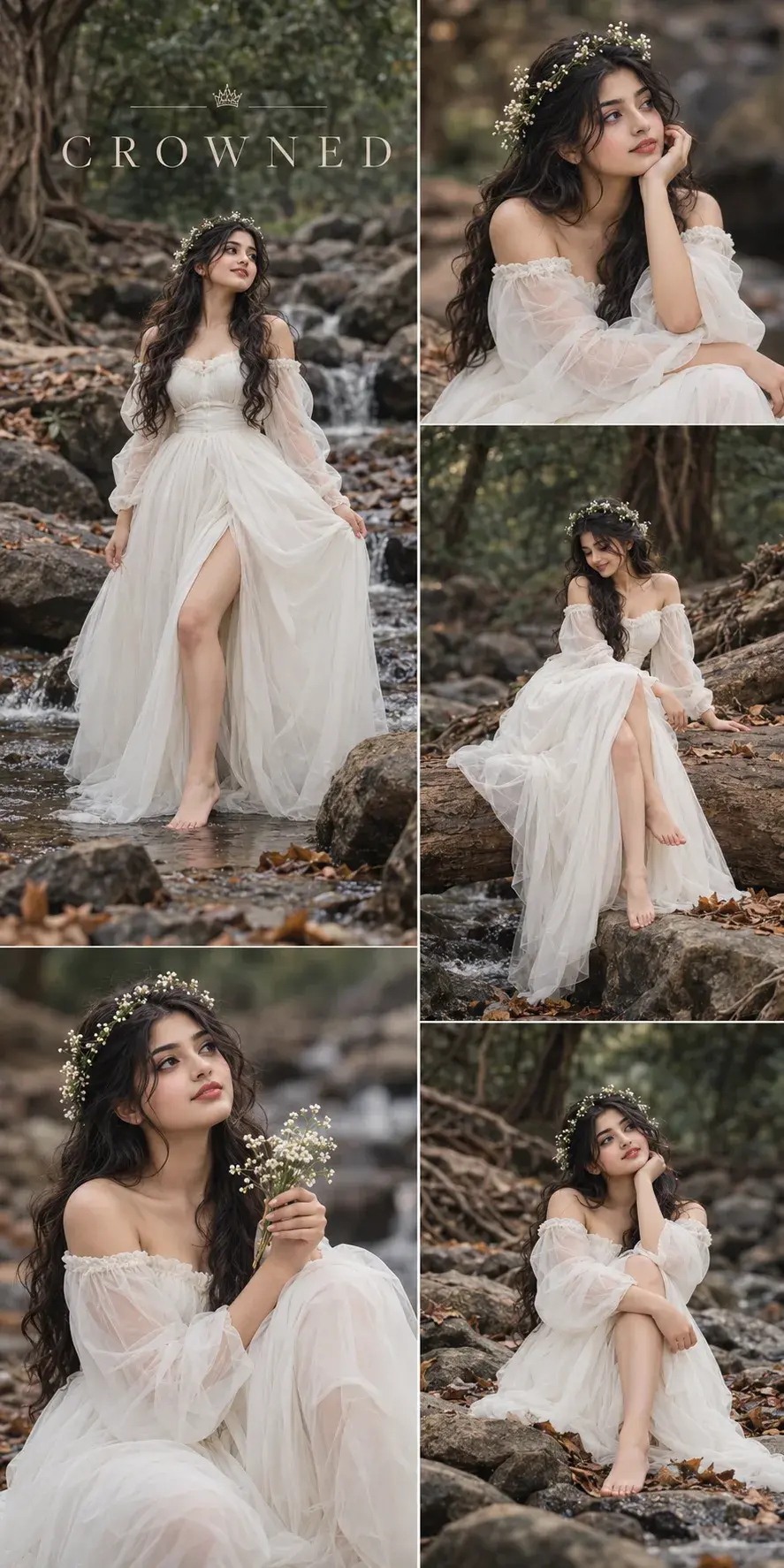 Ethereal Forest Fairy Photoshoot 🌿🤍 | White Gown Aesthetic & Dreamy Nature Portrait