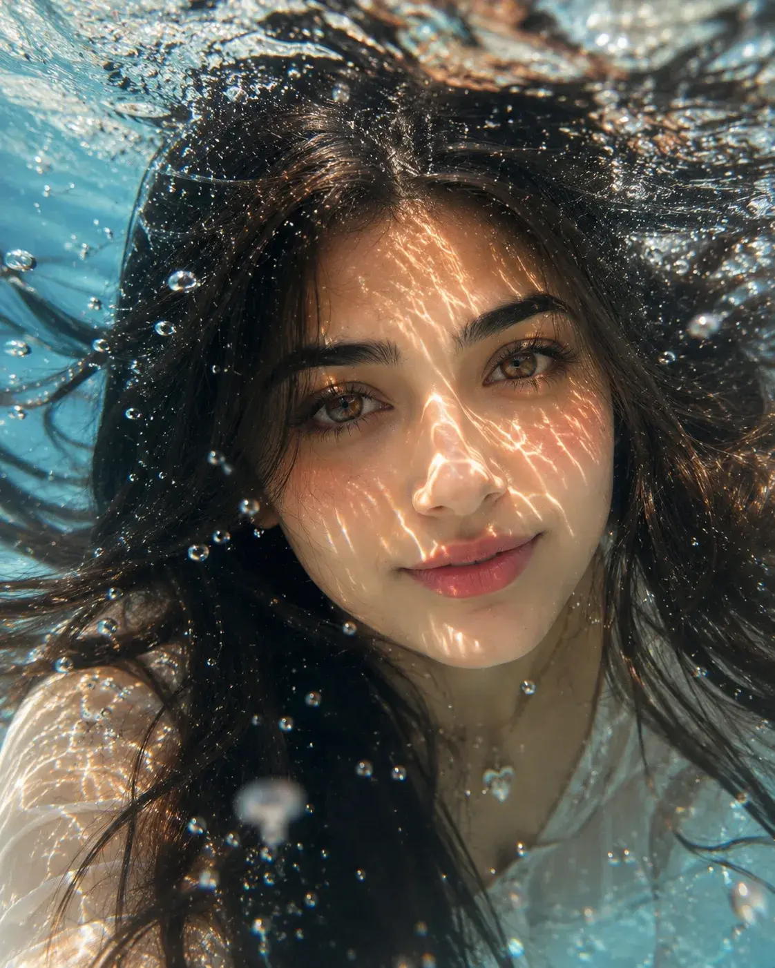 Ethereal Underwater Portrait | Dreamy Light Reflections