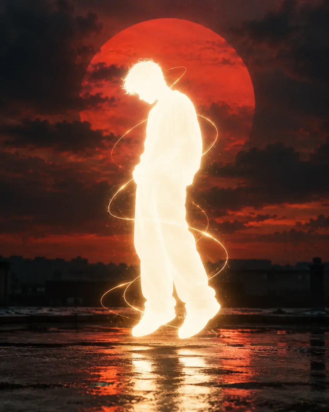 Ethereal White Silhouette — Cinematic Light