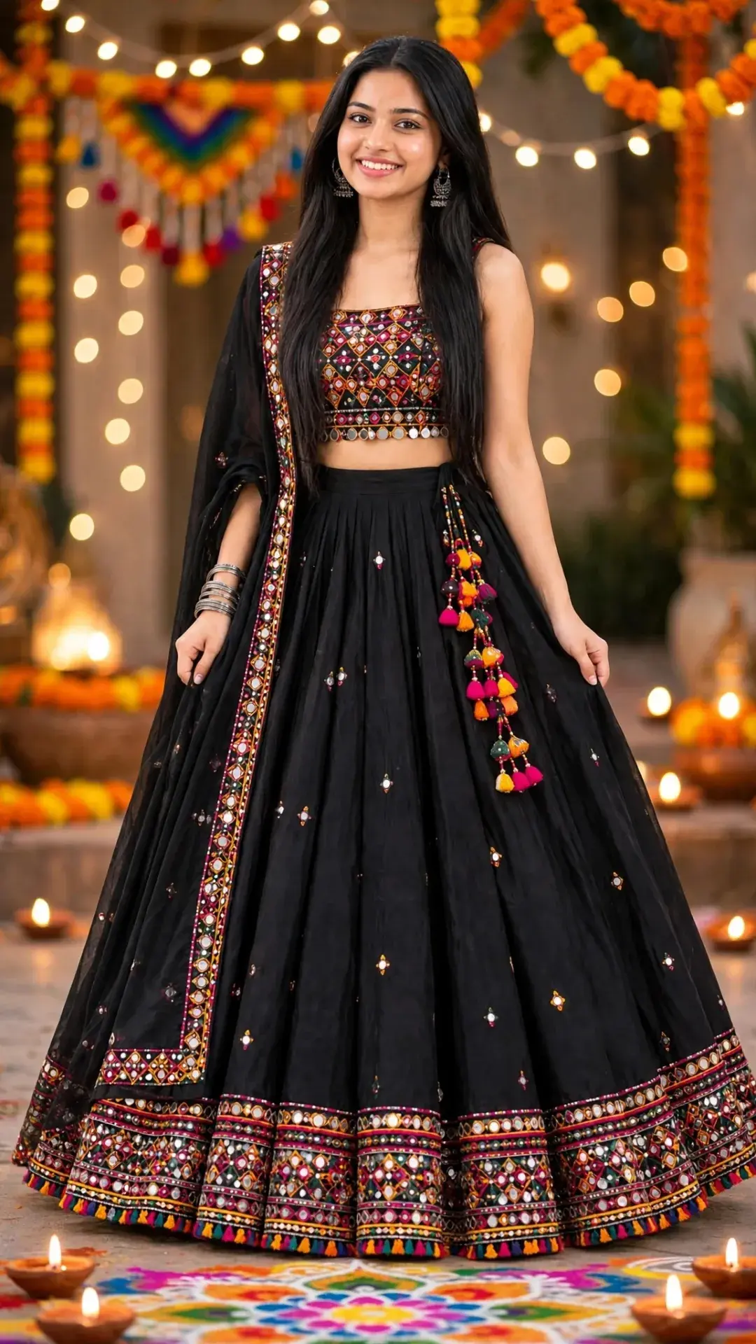 Exact Navratri Traditional Gujarati Outfit Image Prompt