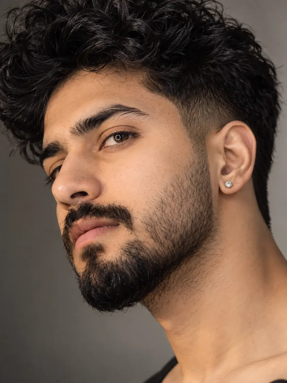 Extreme Close-Up, Three-Quarter Side Profile Portrait