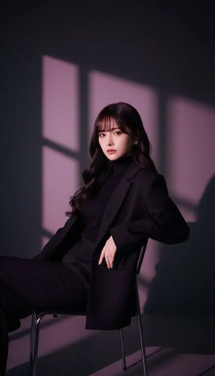 Fashionable Cinematic Portrait Of Young Woman
