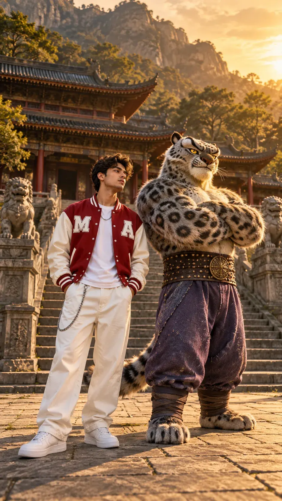 Feline Fusion 🐆 | The Snow Leopard Within