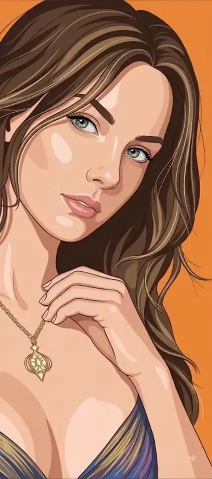 Flat Editorial Fashion Portrait