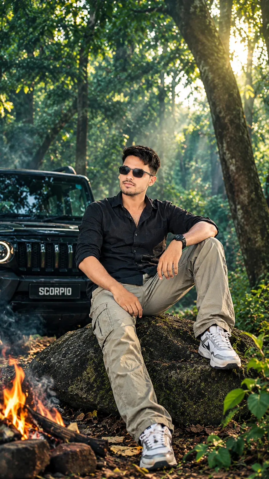 🔥 Forest King 😎🌿 | Black Scorpio Attitude 🚙 | Killer Look 🔥 💯