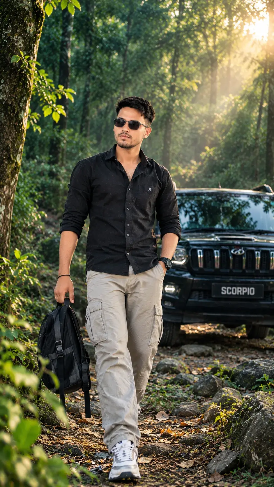 🔥 Forest King 😎🌿 | Black Scorpio Swag 🚙 | Killer Attitude 🔥 | Cinematic 4K Look 💯