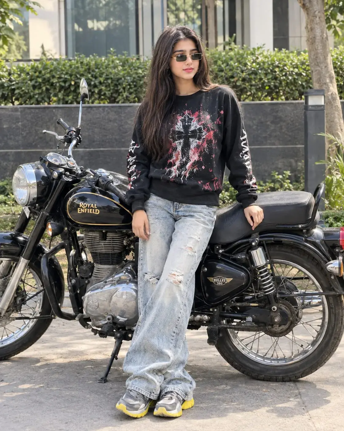 Full-Body Fashion Photograph Of A Young South Asian Woman