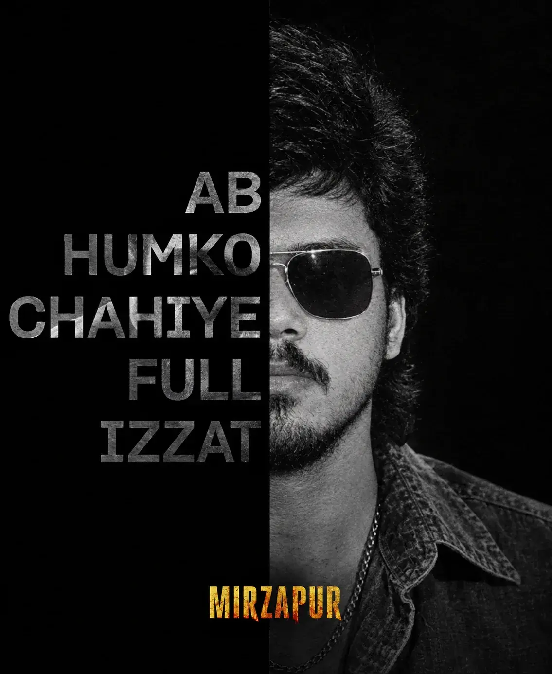 Full Izzat — Mirzapur Style Cinematic Poster
