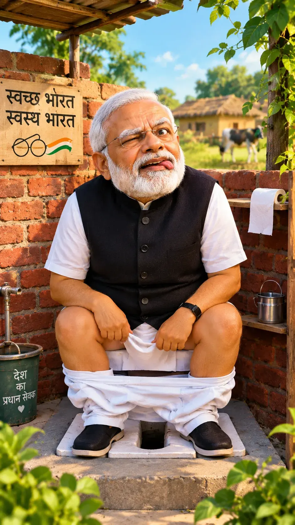 मोदी जी का देसी टॉयलेट वाला सीन 🤣 | Funny 3D Cartoon Shorts