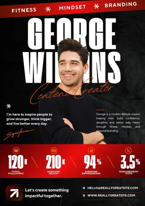 George Wins – Fitness, Mindset & Branding Content Creator Poster