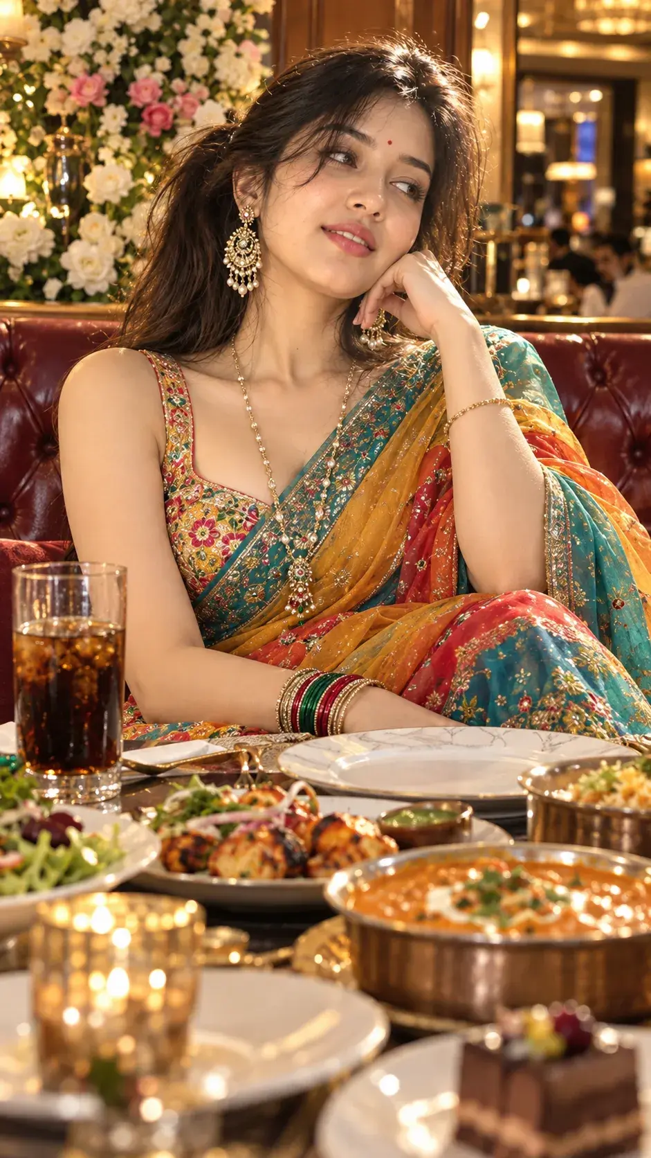 ✨ Golden Glow & Desi Grace ✨ 🌷 A Royal Evening Of Elegance 🌷 ♡ 𝓓𝓮𝓼𝓲 𝓓𝓸𝓵𝓵 ♡ 🌸👑✨