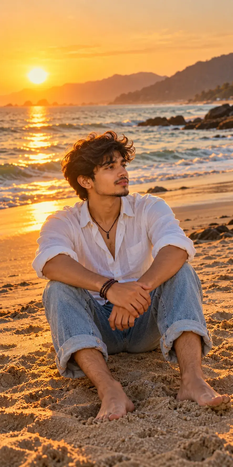 Golden Hour Beach Aesthetic 🌅 | Cinematic Boy Portrait Ideas