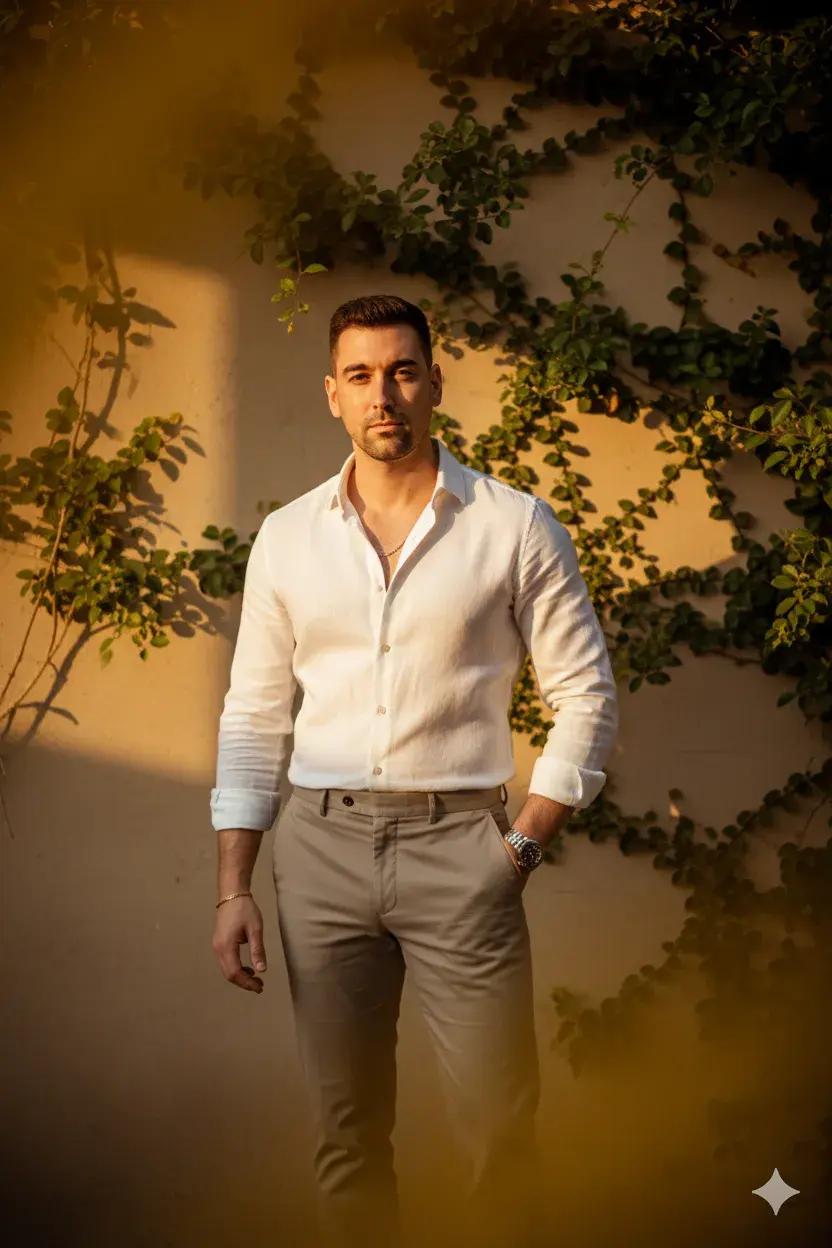 Golden Hour Confidence Portrait AI Photo Prompt For Boys
