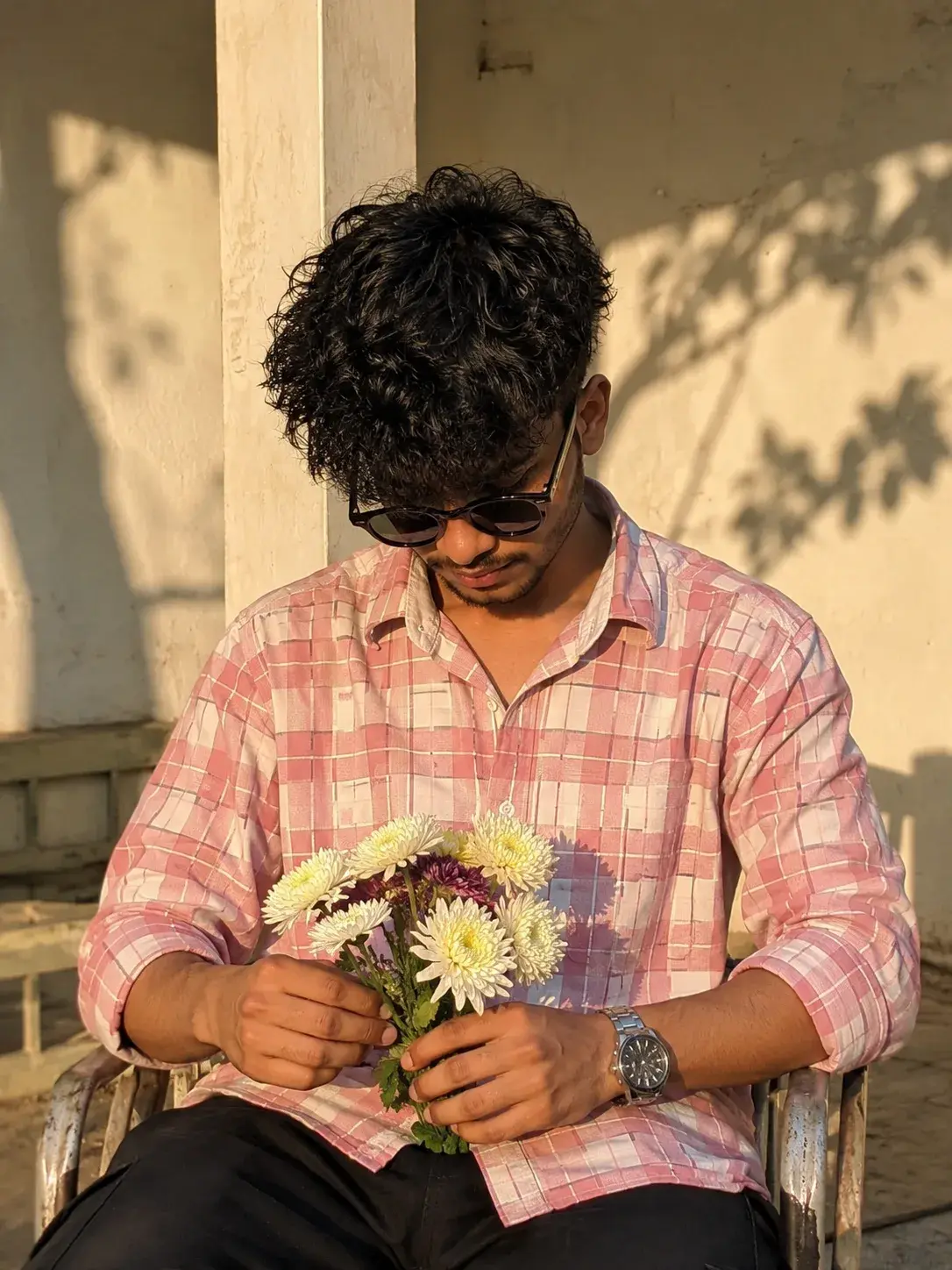 Golden Hour Floral Portrait