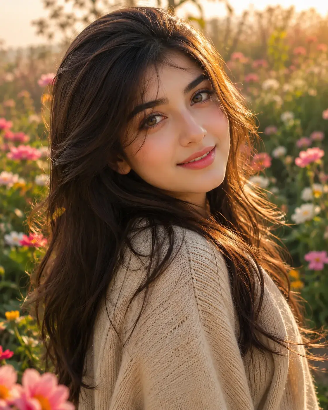 Golden Hour Garden Portrait | Photorealistic Cinematic Beauty