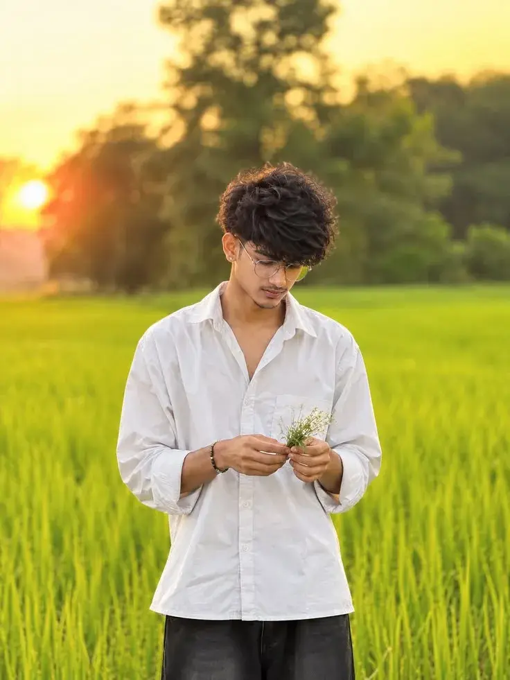 Golden Hour In The Green Fields 🌾 | Cinematic Boy Portrait