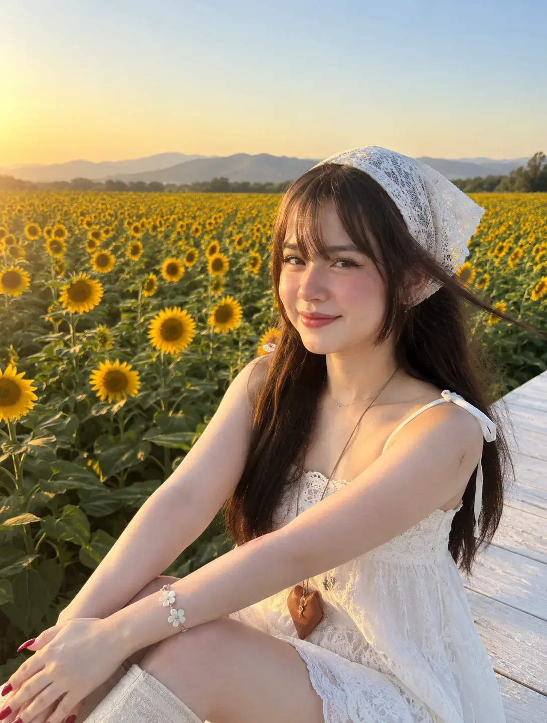 🌻 “Golden Hour In The Sunflower Fields” ✨