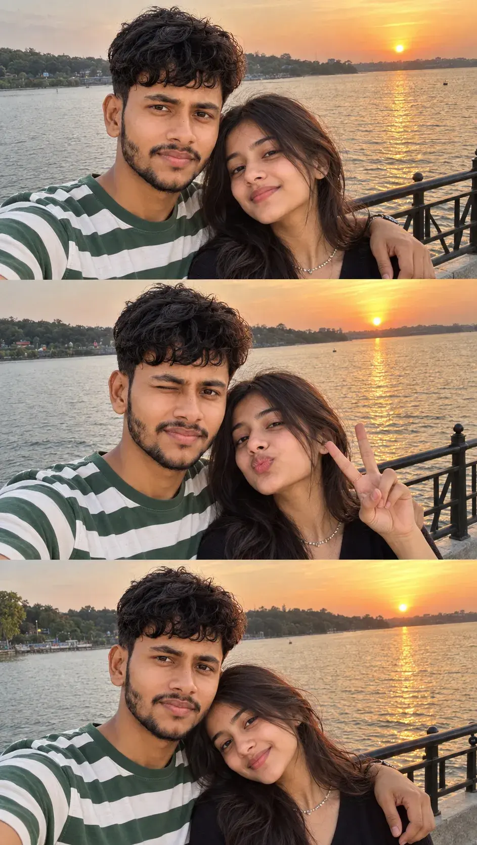 📸 Golden Hour Lakeside Couple