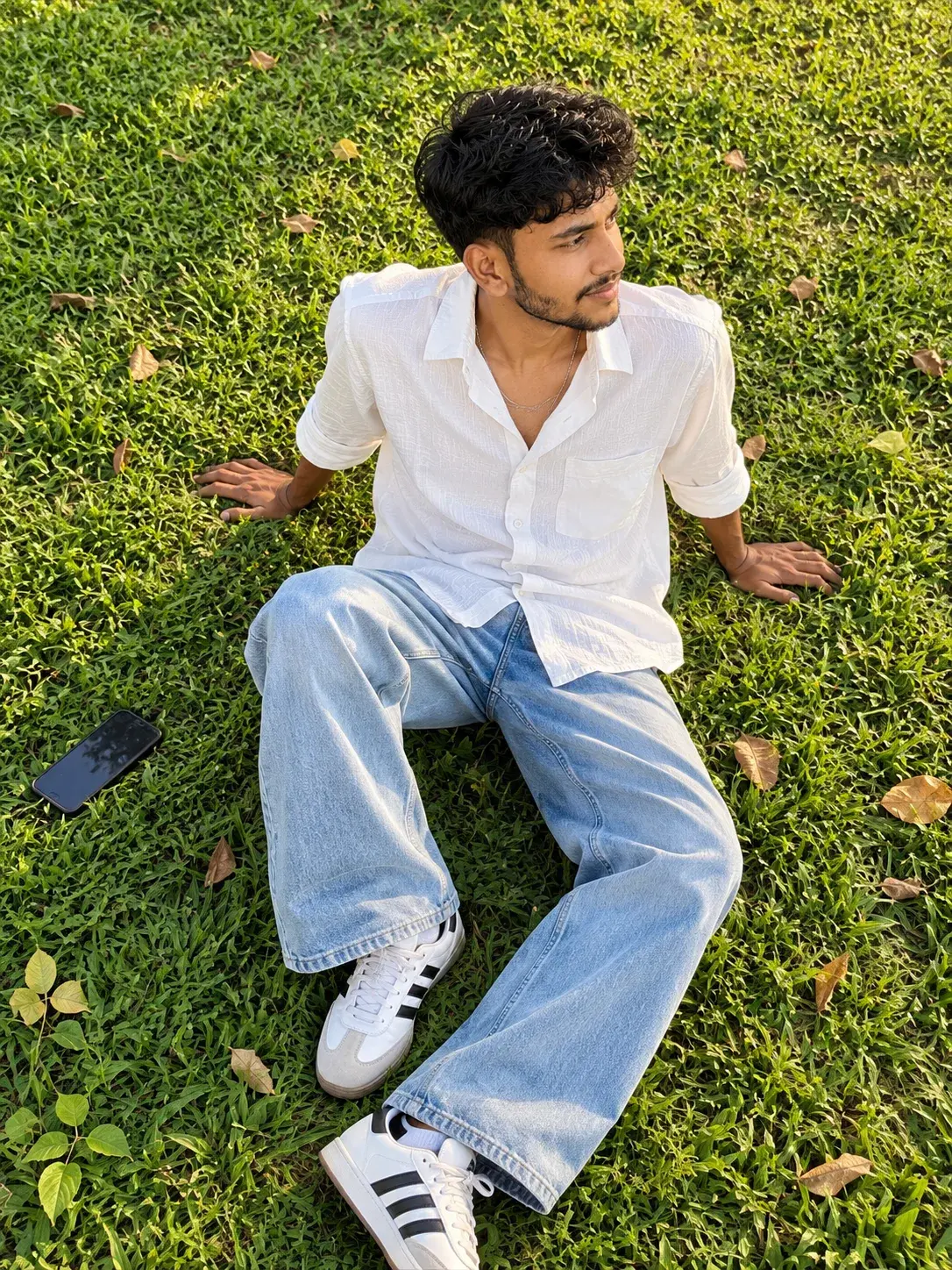 Golden Hour Lawn Portrait