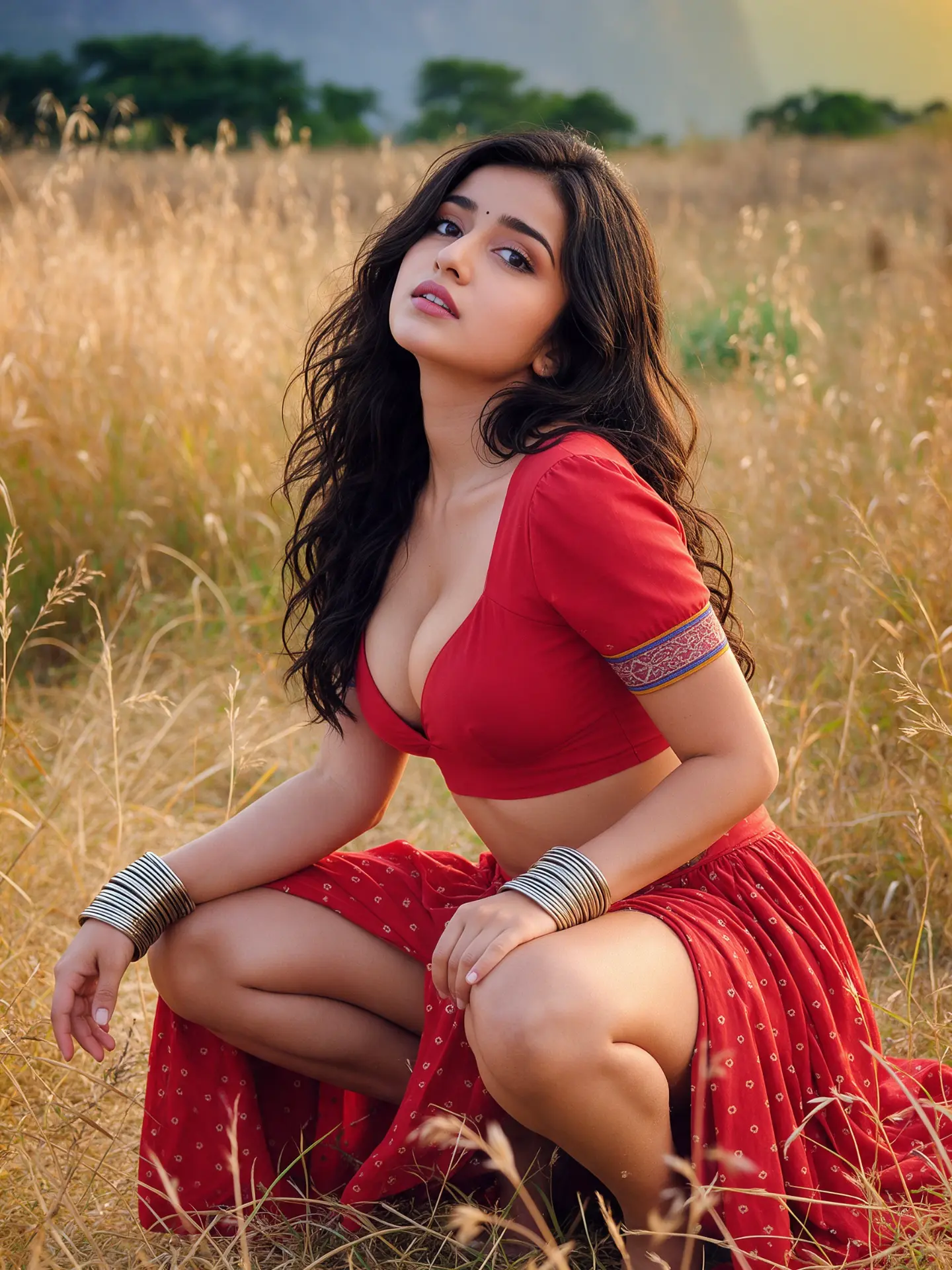 Golden Hour Meadow Photoshoot