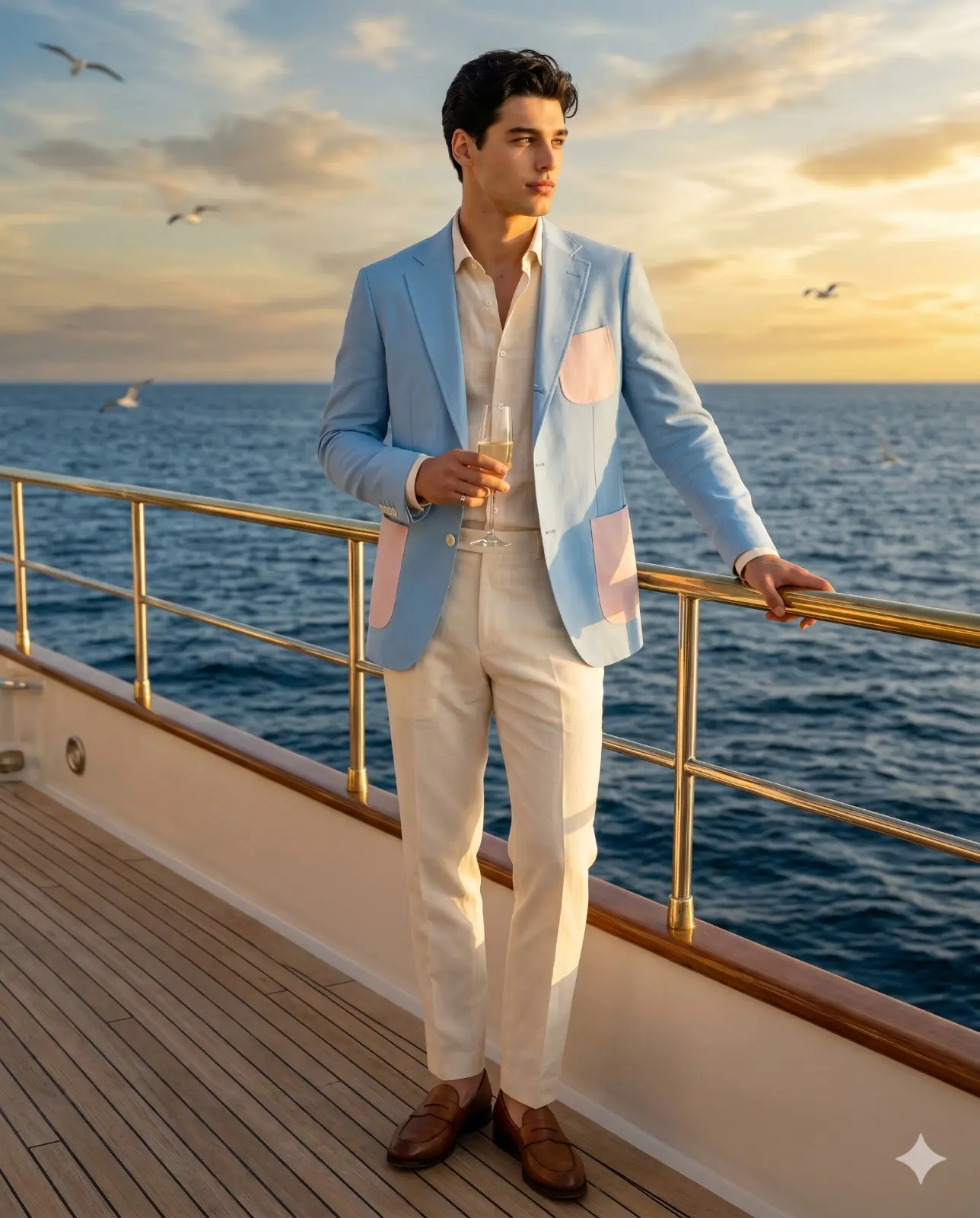 Golden Hour On The Yacht Deck