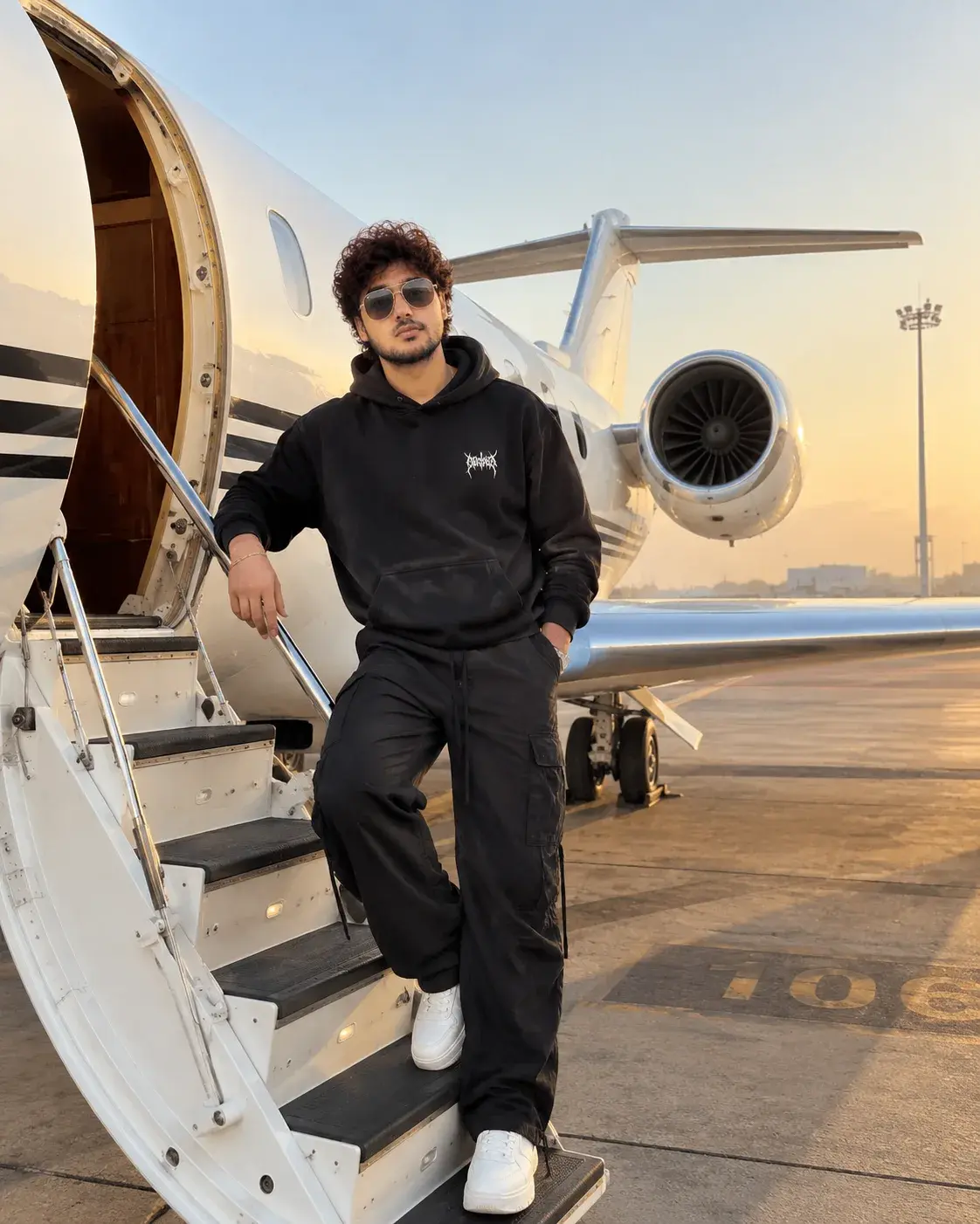 Golden Hour Private Jet Style.